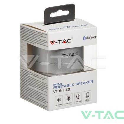 Bluetooth Колона Метална + TF Слот - 400mah Сребро 