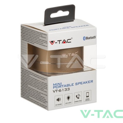 Bluetooth Колона Метална + TF Слот - 400mah Златно 