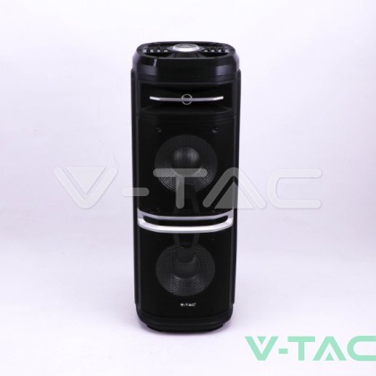 120W Колона С 1 Безжичен + 1 Жичен Микрофон RF Контрол  2*10inch 