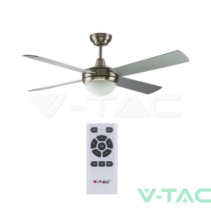 2*Е27 LED Тяло/Вентилатор Таван Дистанционно 4 Перки 60W DC Мотор