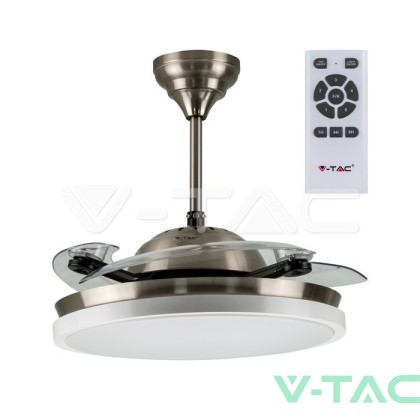 30W LED Тяло/Вентилатор Таван Дистанционно  3 в 1 3 Перки Бяло 60W AC Мотор