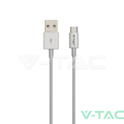 1 M Micro USB Кабел Бял - Silver Серия 