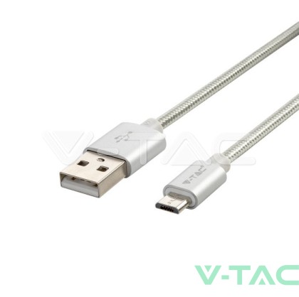 1 M Micro USB Кабел Сребрист - Platinum Серия