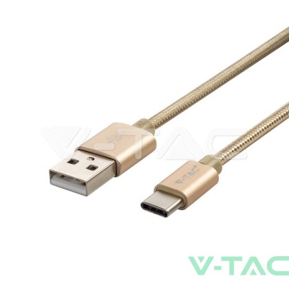 1 M Type C USB Кабел Злато - Platinum Серия
