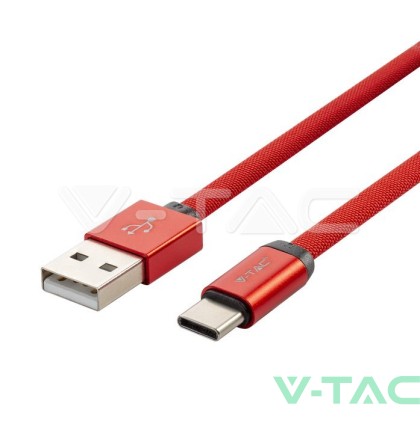 1 M Type C USB Кабел Червен - Gold Серия