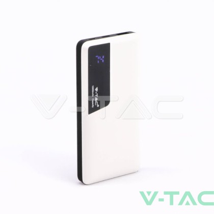 Външна Батерия 10K Mah Дисплей USB Type C Бяла 