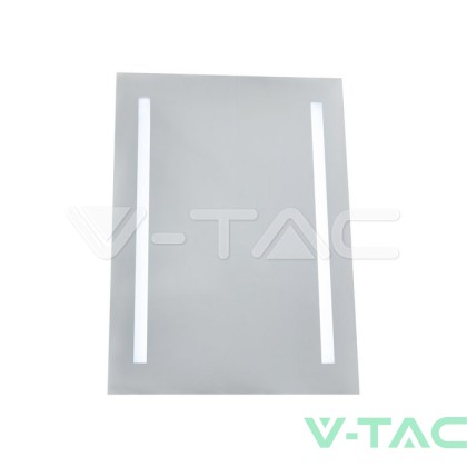 4W ЛЕД Огледало Правоъгълник Шнур 500*390*35mm IP44 Anti Fog 6400K + 13W Нагревател 