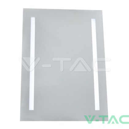 6W ЛЕД Огледало Правоъгълник Шнур 700*500*35mm IP44 Anti Fog 6400K + 24W Нагревател