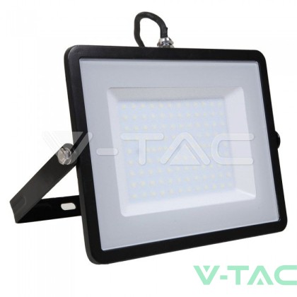100W LED Прожектор SAMSUNG ЧИП SMD SLIM Черно Тяло 6400К 120LM/W