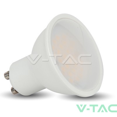 LED Крушка - 5W GU10 SMD Пластик  6400K 110° 