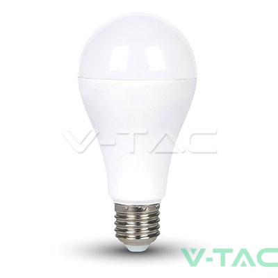 LED Крушка - 15W E27 A65 Термо Пластик 3000K                      