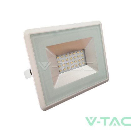 20W LED Прожектор Е-Series Бяло Тяло 6500K