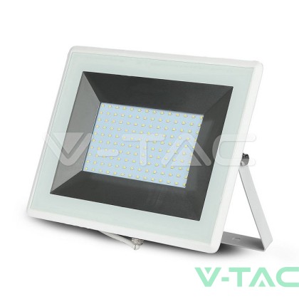 100W LED Прожектор Е-Series Бяло Тяло 6500K 