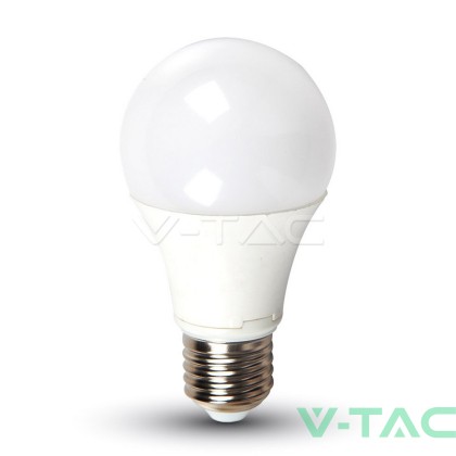 LED Крушка - 9W E27 A60 Термо Пластик 4000K                             
