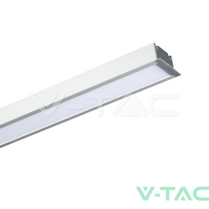 LED Линейно Осветление SAMSUNG ЧИП - 40W За Вграждане Сиво Тяло 6400К 1211x70x35mm