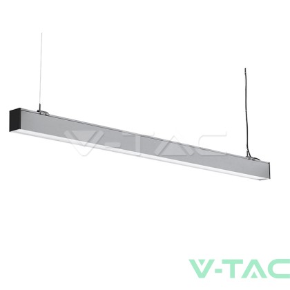 LED Линейно Осветление SAMSUNG ЧИП - 40W Висящо  Сиво Тяло 4000К 1200x50x65mm