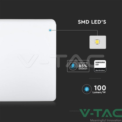 15W LED Плаофн SAMSUNG CHIP Frameless Квадрат 3000K  IP44 120LM/W