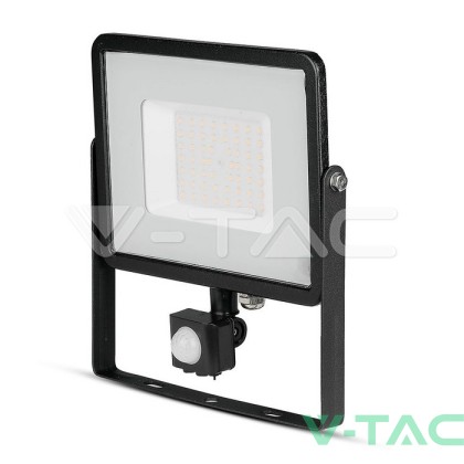 50W LED Прожектор Със Сензор  SAMSUNG ЧИП  Черно Тяло 3000К