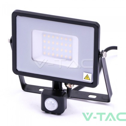 30W LED Прожектор Със Сензор  SAMSUNG ЧИП  Черно Тяло 4000К