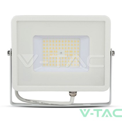 50W LED Прожектор SAMSUNG ЧИП SMD SLIM Бяло Тяло 4000К 120LM/W