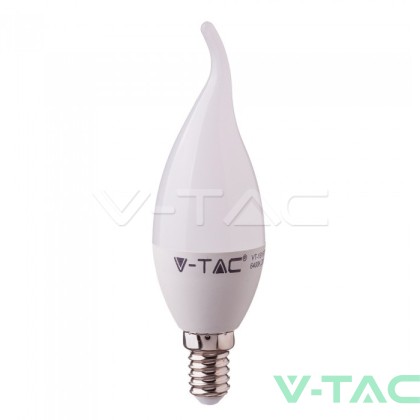 LED Крушка - SAMSUNG ЧИП 5.5W E14 Кендъл Пламък 6400К