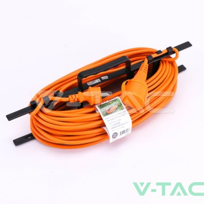 30М Удължител 16А Оранжев EU Стандарт IP44 