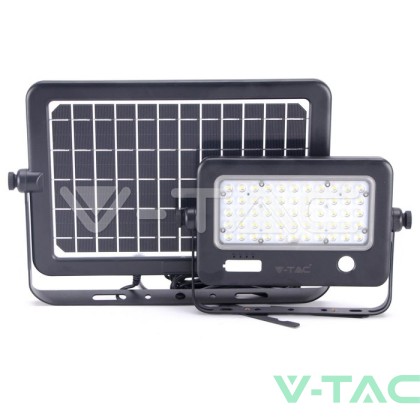 10W LED Соларен Прожектор 2 Части Черно Тяло 4000K PIR Сензор IP65 