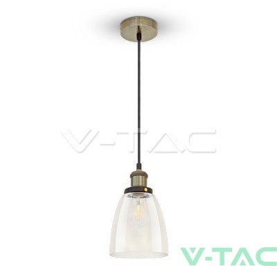 Стъклен Пендел Винтидж Прозрачен ф140 