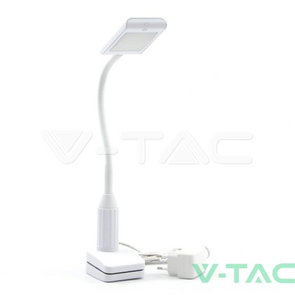 7W LED Настолна Лампа С Щипка Бяла 3000К