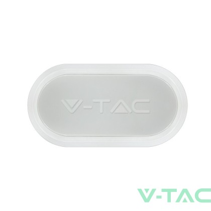 8W Плафониера Овал Черно Тяло 6000К IP54 