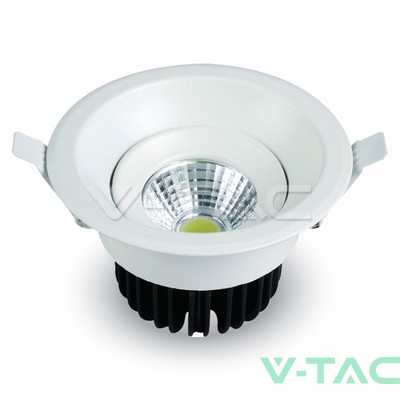 8W LED Луна COB Кръгъл Модул - Бяло Тяло 6500K