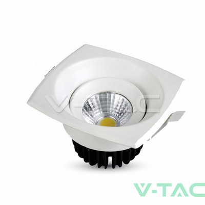 8W LED Луна COB Квадратен Модул - Бяло Тяло 3000K