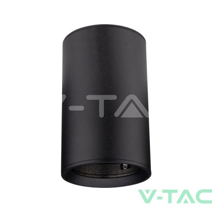GU10 Отливка Външен Монтаж Черна H:100mm  