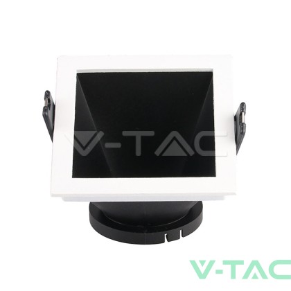 GU10 Отливка Квадрат Бяло+Черно VT-875
