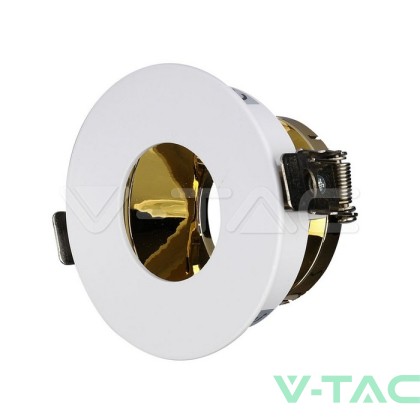 GU10 Отливка Кръг Бяло+Златно VT-873