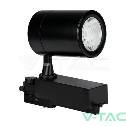 35W LED Прожектор Релсов Монтаж Черно Тяло 4000K 