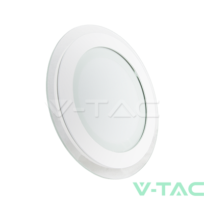 12W LED Панел Стъклено Тяло - Кръгъл Модул  3000K 