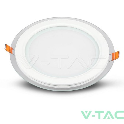 12W LED Панел Стъклено Тяло - Кръгъл Модул  4000K