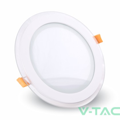 12W LED Панел Стъклено Тяло - Кръгъл Модул  6400K