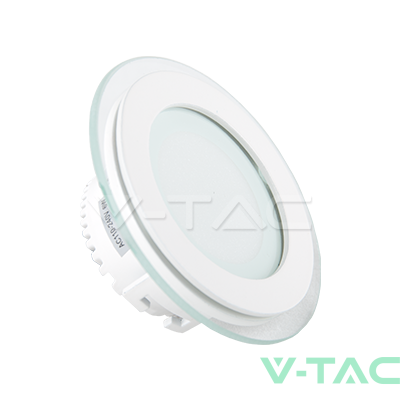 6W LED Панел Стъклено Тяло - Кръгъл Модул  3000K 