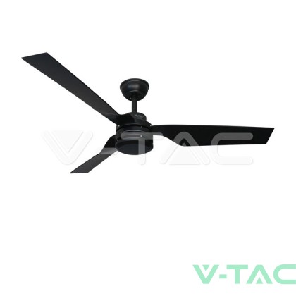 65W LED Сиво Тяло/Вентилатор Дистанционно 3 Перки Черни  