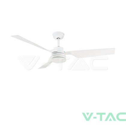 65W LED Тяло/Вентилатор Дистанционно 3 Перки Бял 