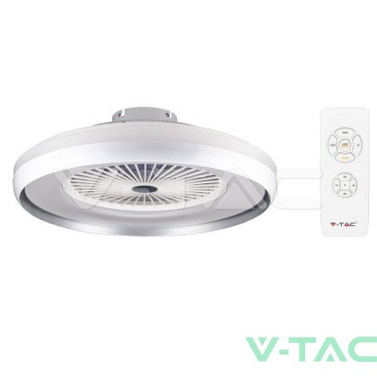 50W LED Тяло/Вентилатор Дистанционно 3в1 AC Мотор Сив Ринг 