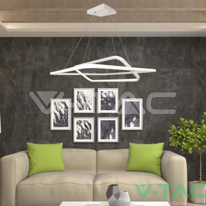 LED Осветител 50W Висящ 600x600x1200мм Димиращ Бял 4000К