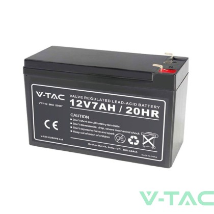 V-TAC - 7Ah 12V Акумулаторна Батерия T2