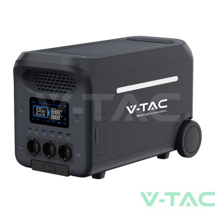 Преносима захранваща станция V-TAC VT-3003, 3000W / 2560Wh LiFePO4, Wi-Fi & Bluetooth