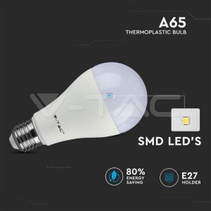 LED Крушка - 15W E27 A60 Термо Пластик 3000K 3Бр/Блистер                            