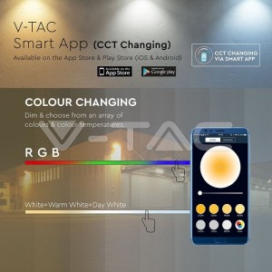20W LED Прожектор Bluetooth Бяло Тяло RGB + W 