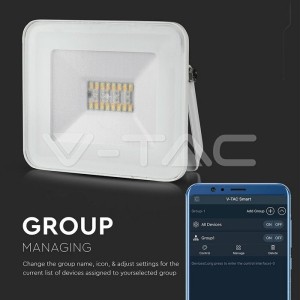 20W LED Прожектор Bluetooth Бяло Тяло RGB + W 
