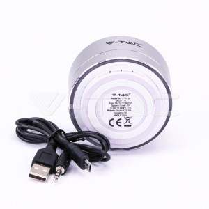Bluetooth Колона Метална + TF Слот - 400mah Сребро 